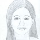 Portrait - meine Tochter Lisa s/w