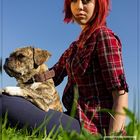 Portrait mit Hund