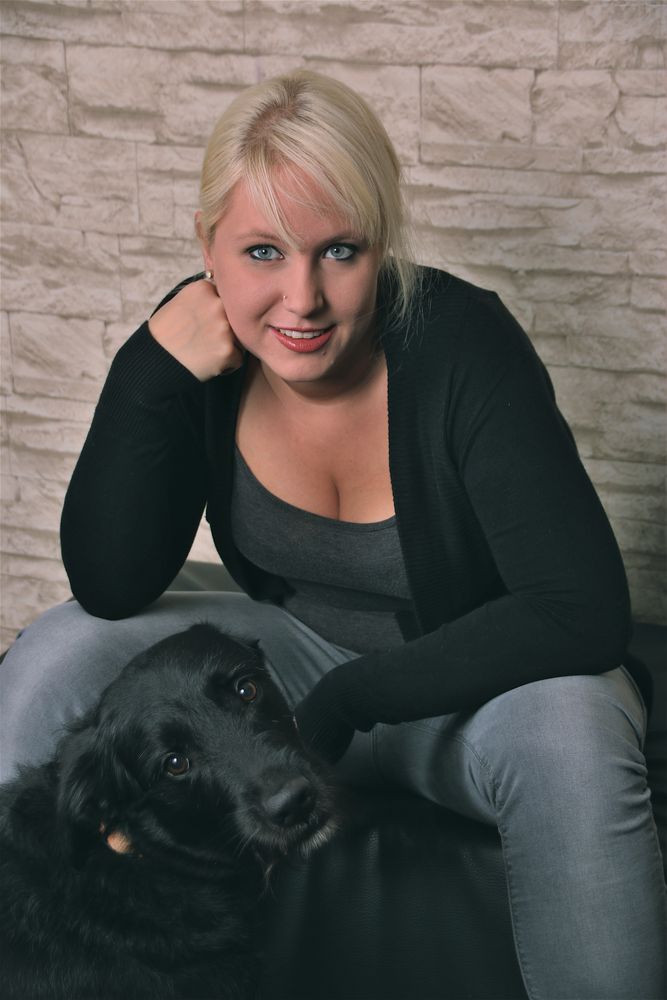 Portrait mit Hund