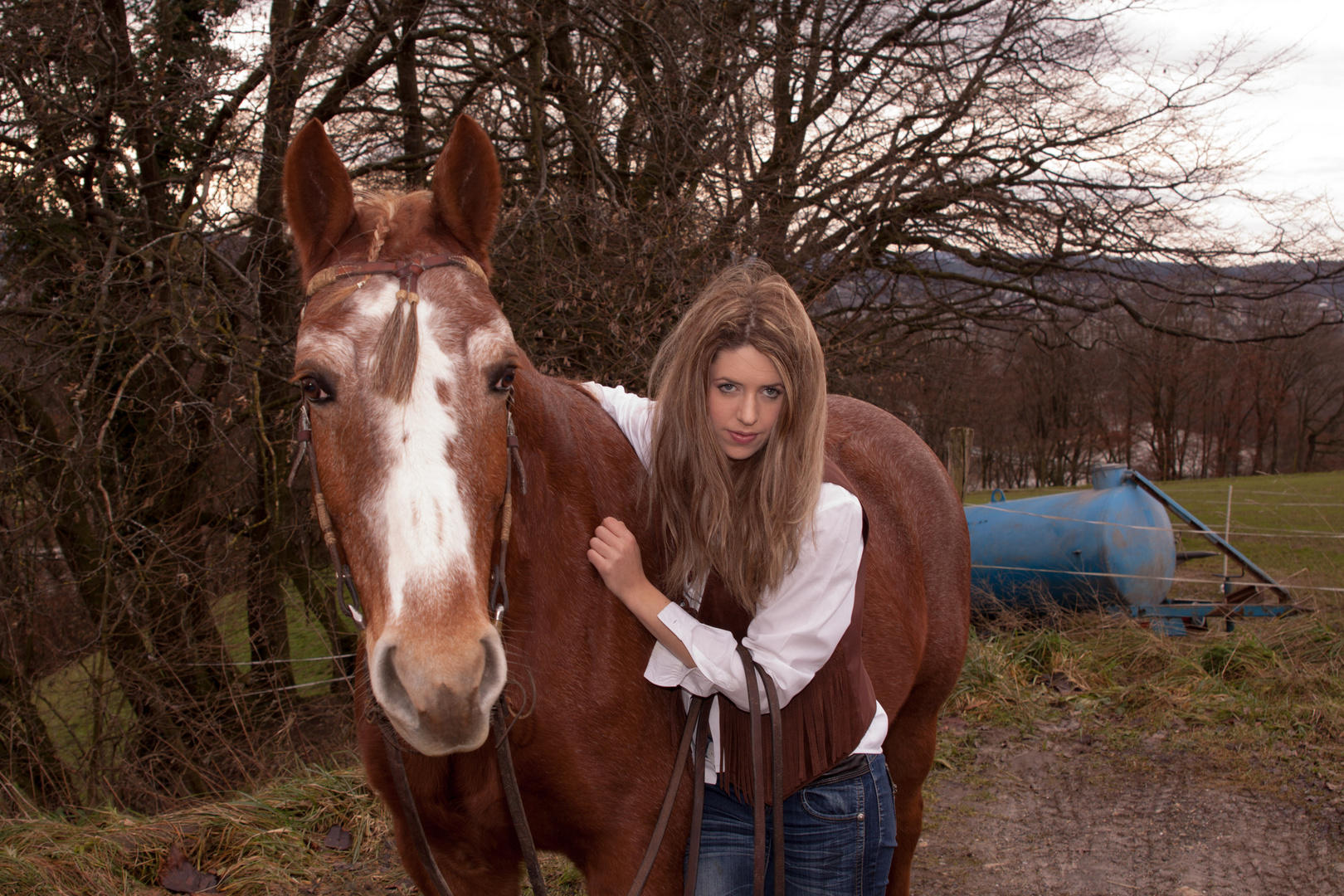 Portrait mit Pferd 01