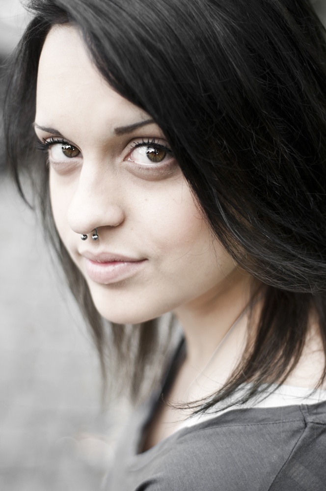 Portrait mit Piercing