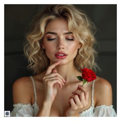 Portrait mit Rose