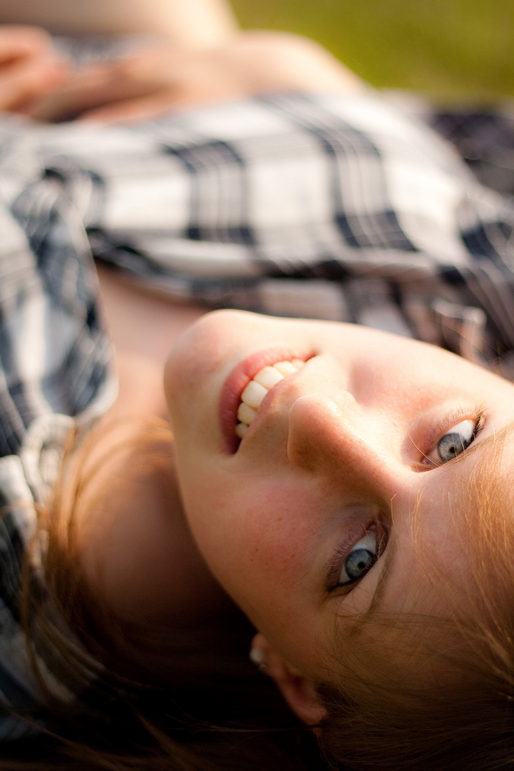 Portrait of a blue eyed