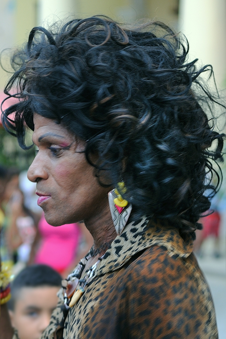 Portrait of a Cuban transvestite