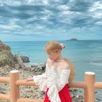 Portrait of a girl on the beach