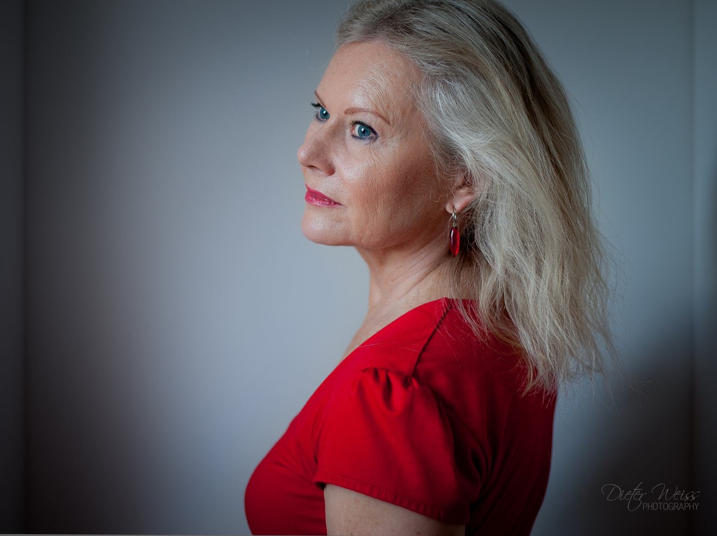 Portrait of a lady in red