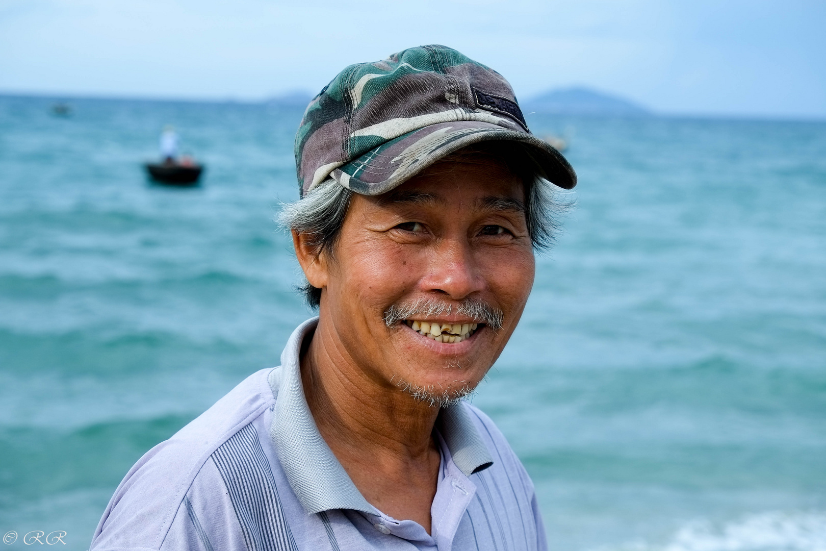 Portrait of a vietnamese fisherman