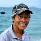 Portrait of a vietnamese fisherman