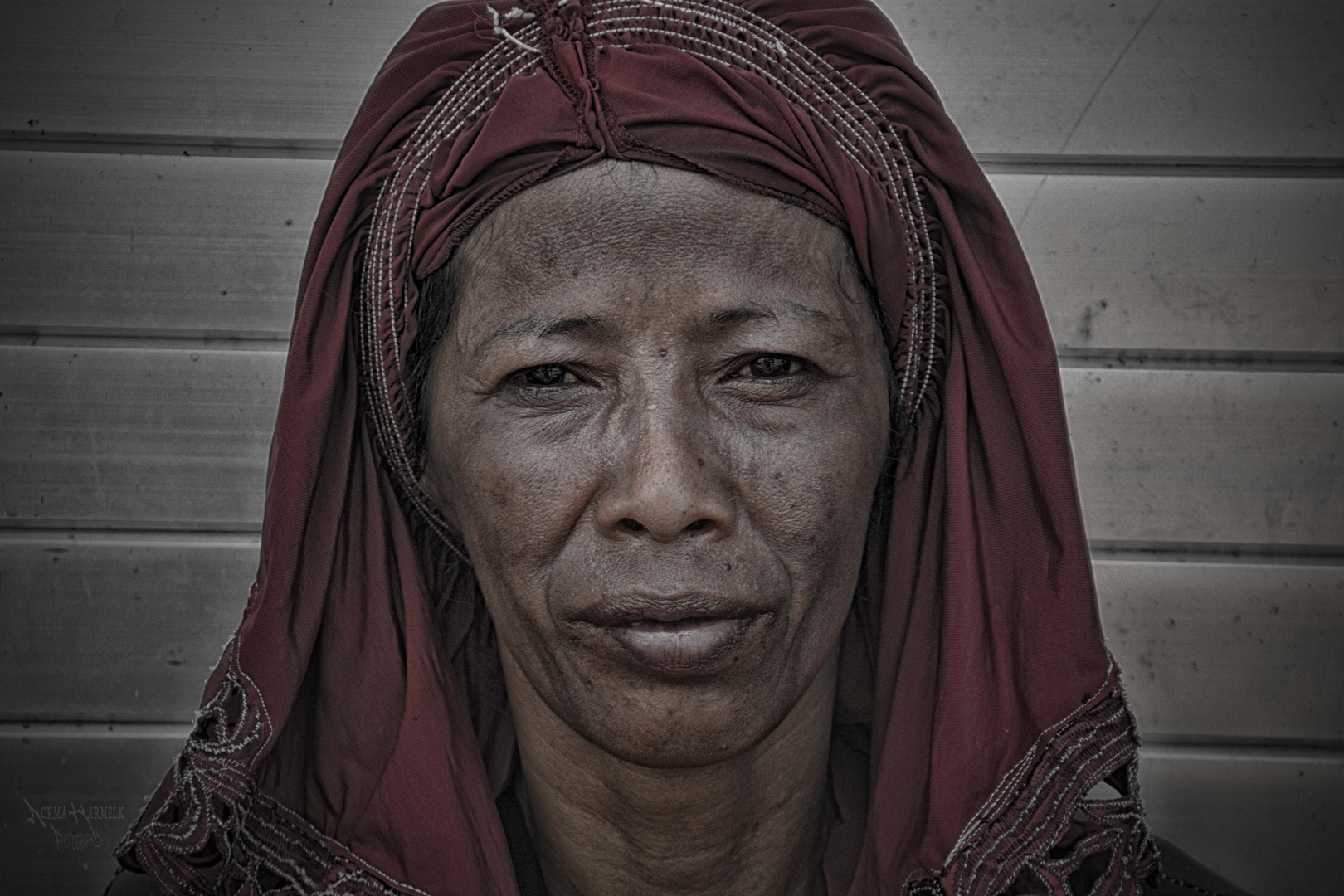 Portrait of a woman on the market