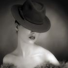 Portrait of sensuality stylish woman in hat