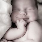 portrait of sleeping young baby