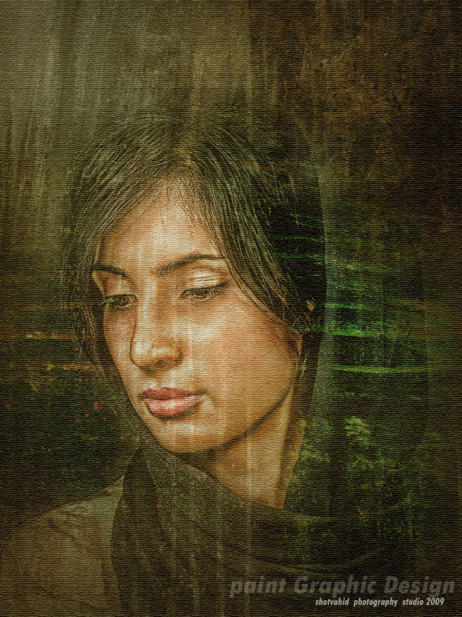 portrait paint texture