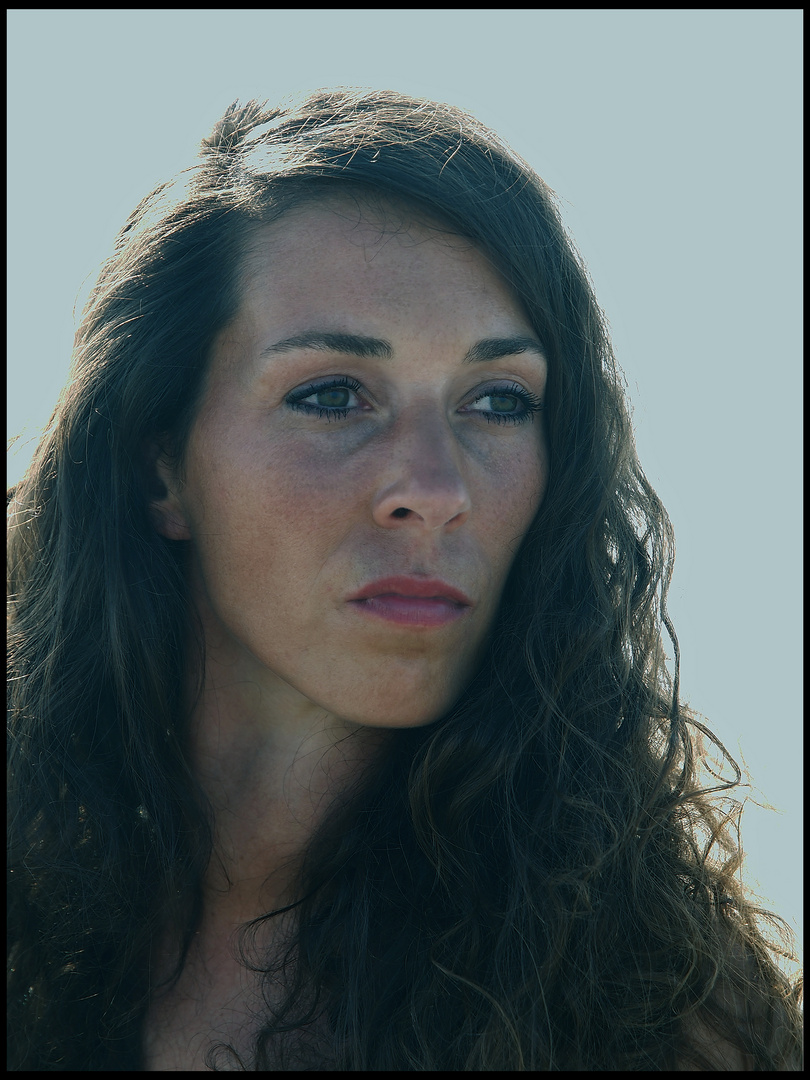 Portrait von Dalin am Strand von St. Peter Ording