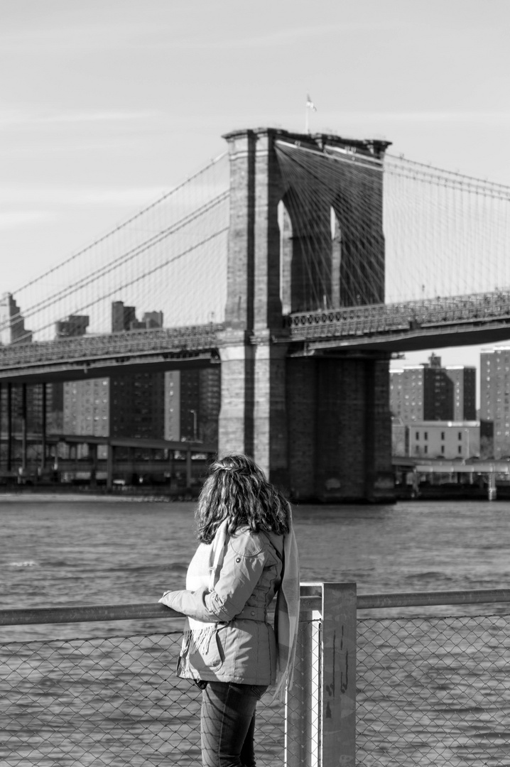 Portrait vor Brooklyn Bridge