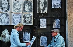 Portraitmaler in den Straßen von Krakau
