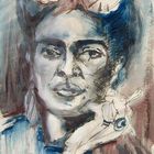 Portraitstudie zum Werk-Zyklus "Frida... Viva la vida!" (Hommage á Frida Kahlo)