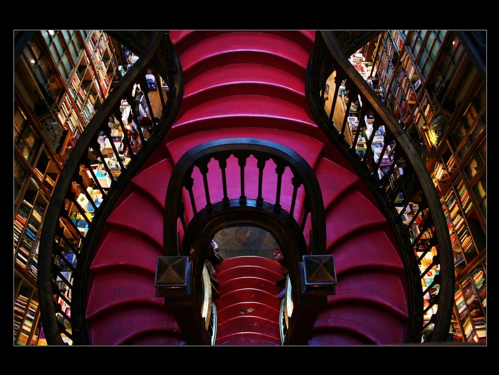 Portugal #7: Porto- scalinata interna della libreria Lello