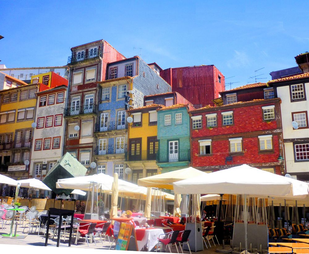Portugal Porto Ribeia Häuser