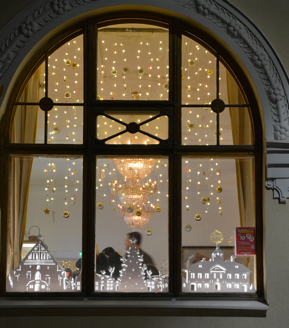 Porvoo, the Christmas decoration on window