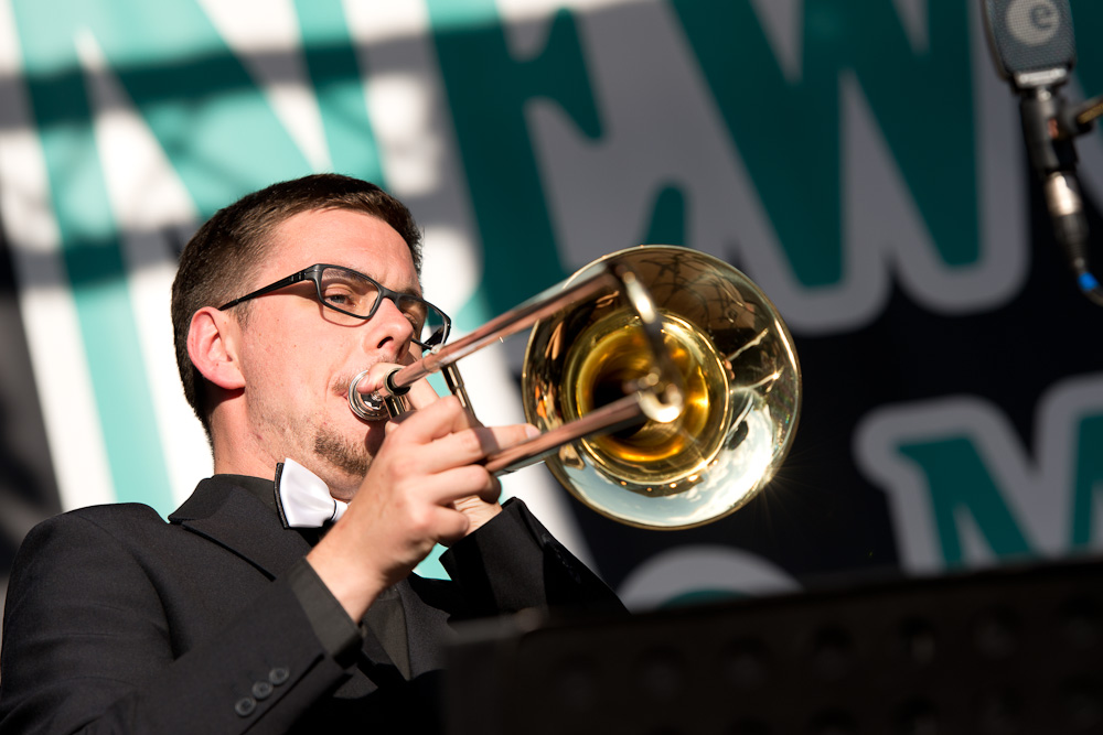 Posaunist der Pilsner Jazz Band
