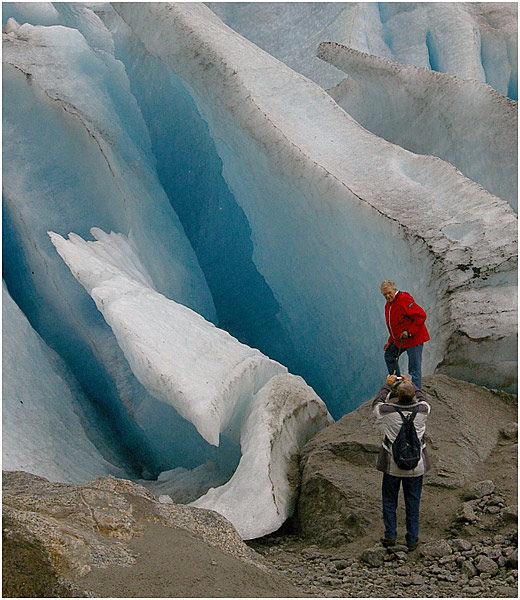 Posing am Gletscher