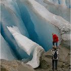 Posing am Gletscher