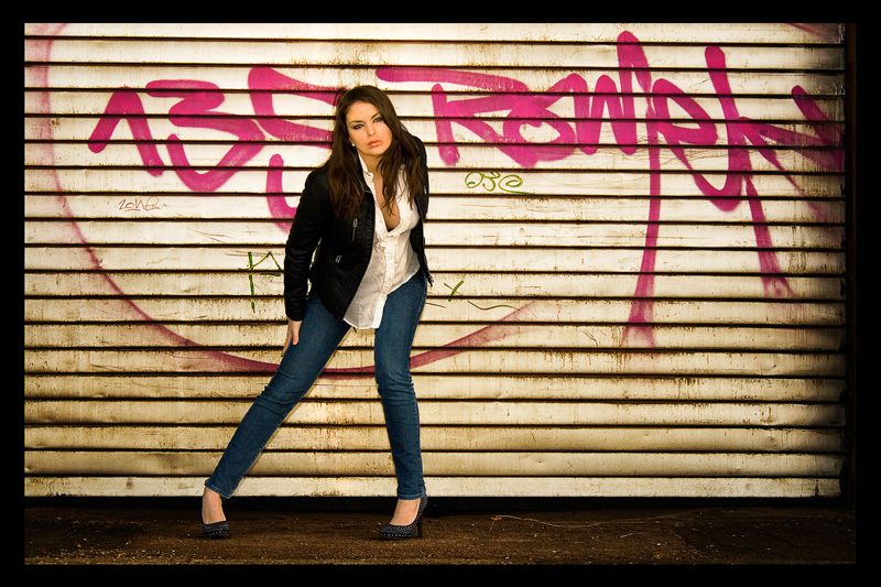 Posing at the station