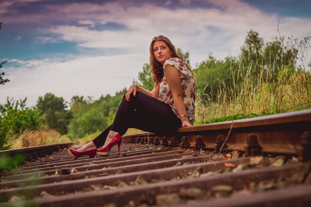 Posing On The Track