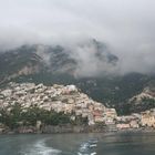 Positano, vom Meer aus betrachtet