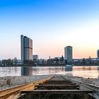 Post Tower, die Eugens und die neue Bonner Skyline im Sonnenuntergang