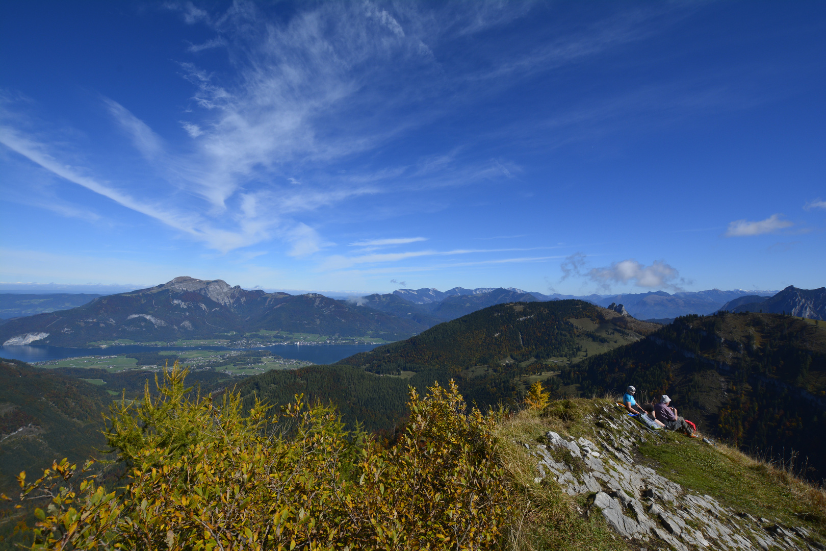 Postalm - Wieslerhorn (1.603 m) mit Blick auf den Wolfgangsee