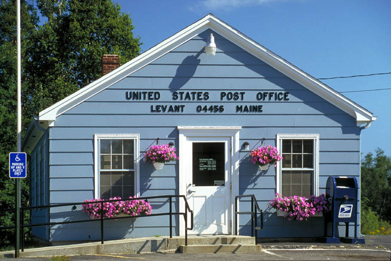 Postamt in Levant, Maine Foto & Bild north america, united states
