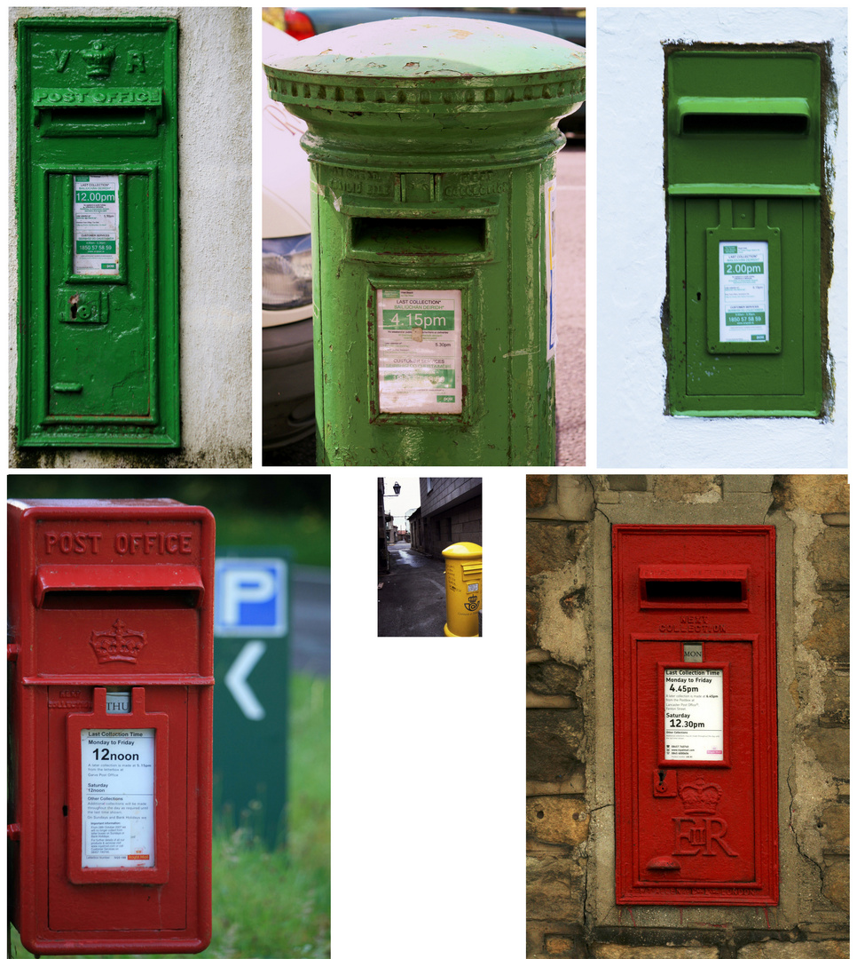 Postboxes: Irish and English