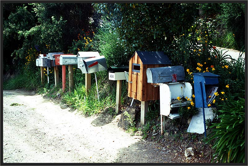 postboxes - Otago Peninsula, N.Z.