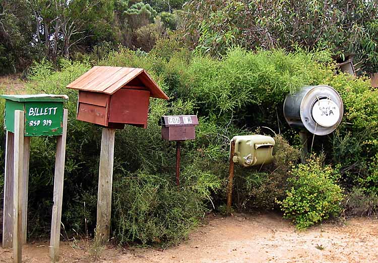 Postkästen auf Kangaroo Island