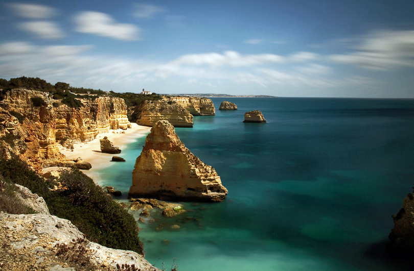 Postkarte von der Praia da Marinha...