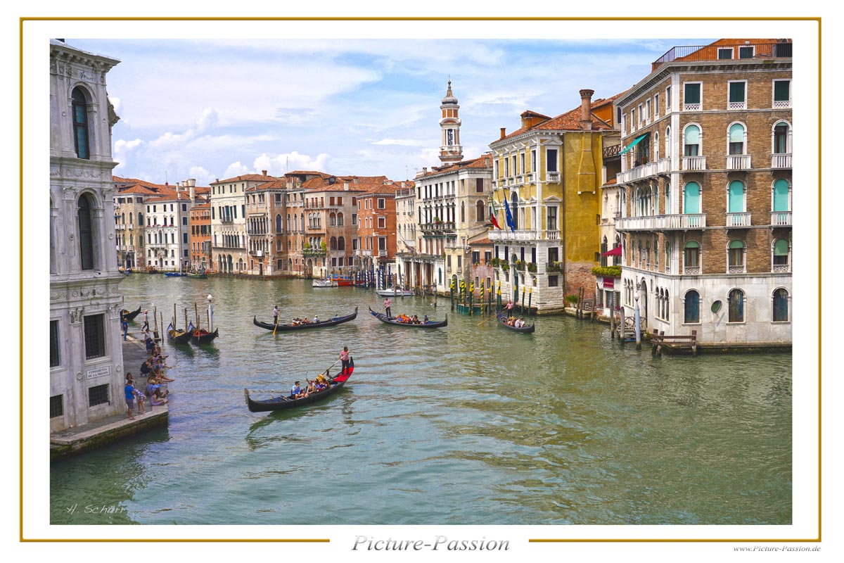 Postkarte von der Rialto Brücke