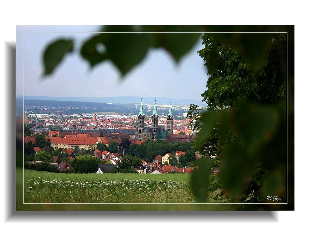 Postkartenansicht vom Dom in Bamberg