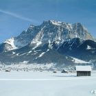 Postkartenansicht - Zugspitze von Ehrwald aus