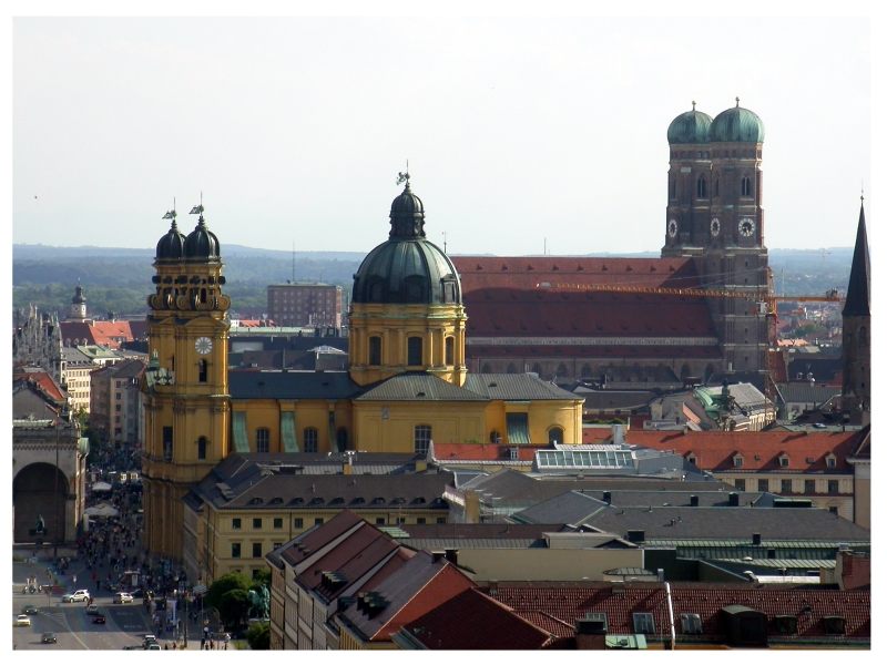 Postkartenbildchen (Blick vom Turm der Ludwigskirche)