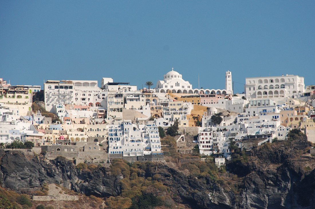 Postkartenidyll: Fira auf Santorin