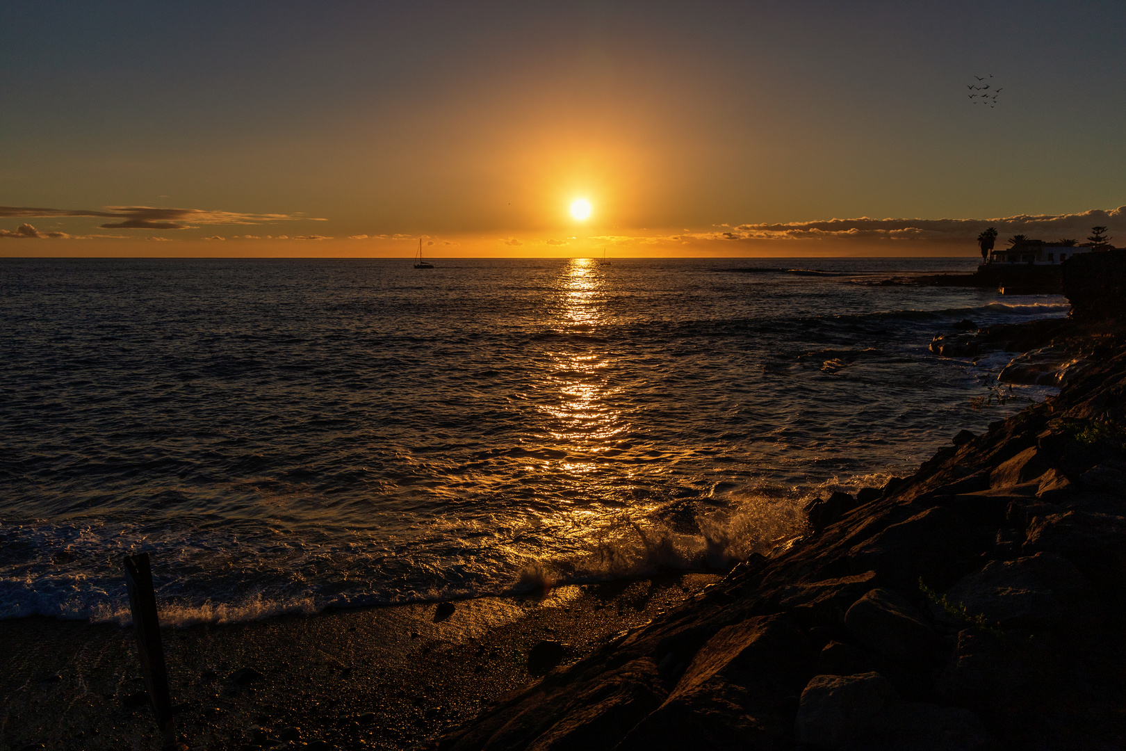 Postkartenmotiv - Sonnenuntergang bei Caleta