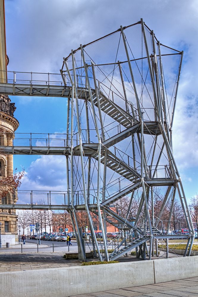 postmoderne Feuertreppe