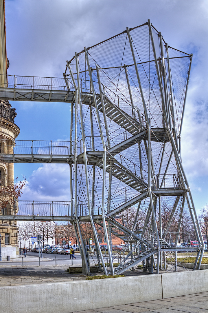 postmoderne Feuertreppe