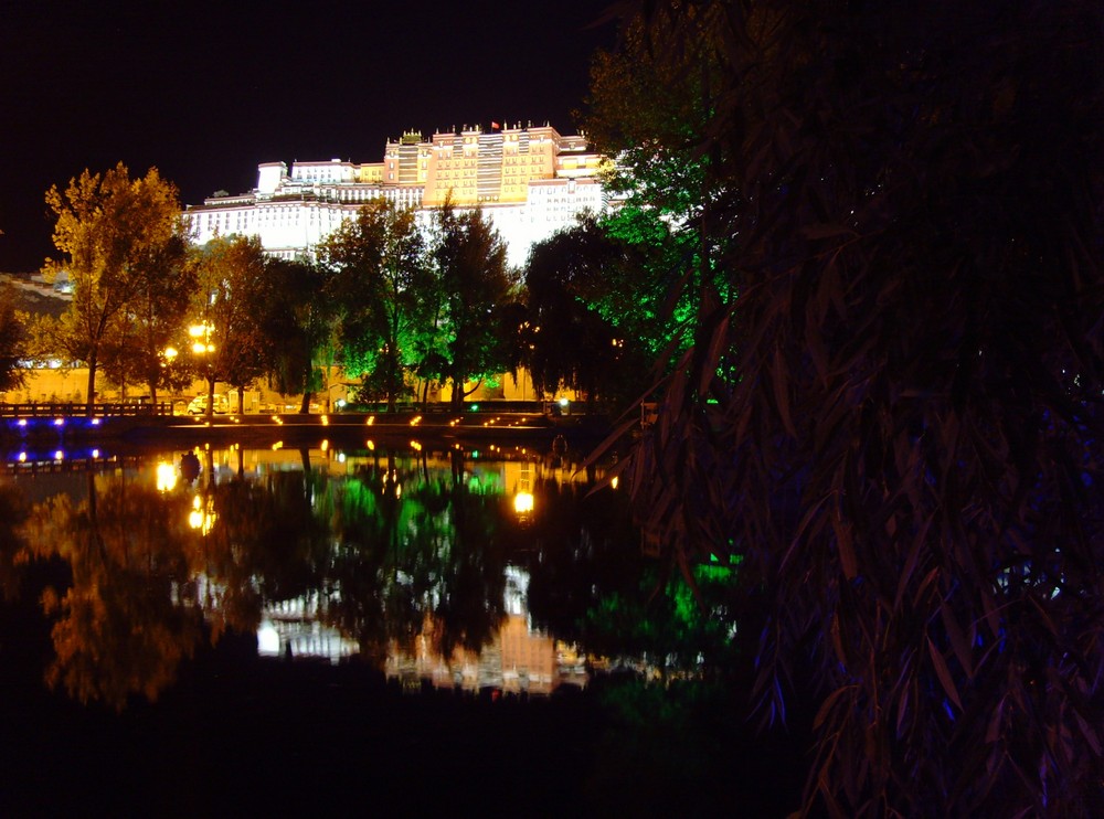 Potala bei Nacht