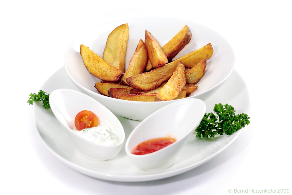 Potato Wedges mit 2 Dips