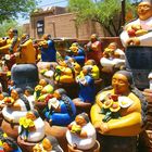 Poteries dans un village d'artistes de Tubac, Arizona