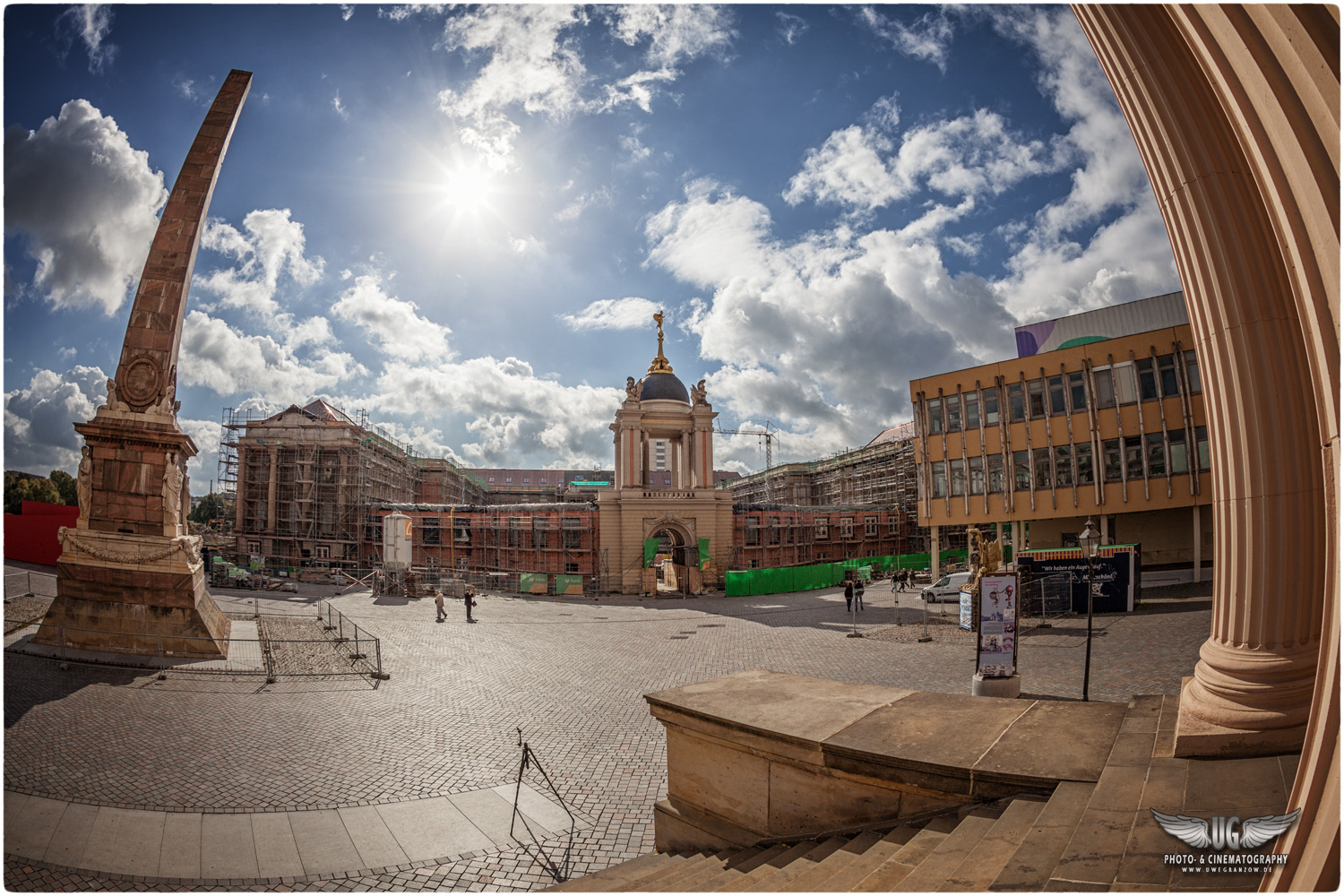 Potsdam, Alter Markt im Oktober 2012 (Fisheyeaufnahme)