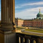 Potsdam Durchblick zum Schloss - Neues Palais -