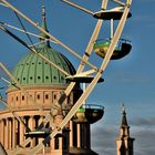 Potsdam, EinheitsEXPO. Riesenrad vor der St. Nikolaikirche